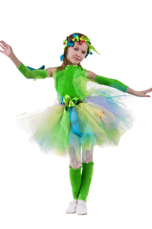 Карнавальный костюм "Весна" с пачкой, для девочки (распродажа)