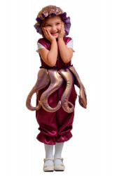 Карнавальный костюм "Осьминог" детский, для девочки
