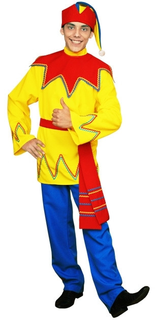 Карнавальный костюм Петрушка мужской взрослый 