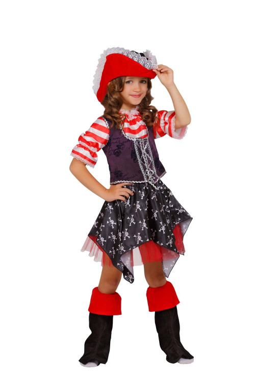 Карнавальный костюм "Пиратка" детский, для девочки
