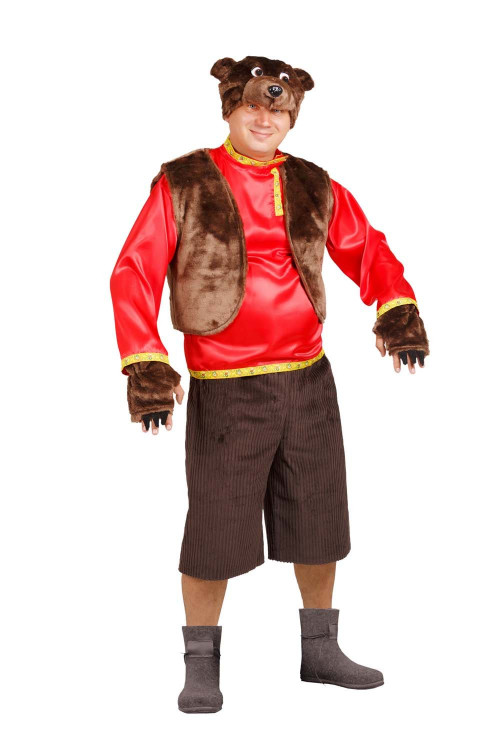 Карнавальный костюм "Бурый Медведь" мужской взрослый