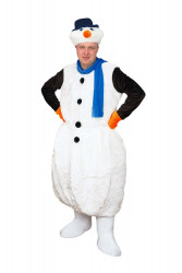 Маскарадный костюм "Снеговик" взрослый