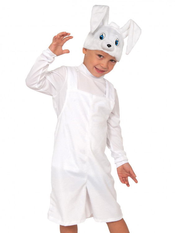 Карнавальный костюм Зайчик белый детский