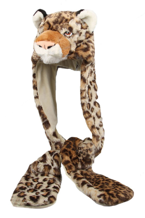 Шапка Леопард с рукавицами