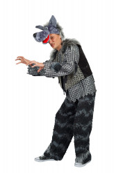 Карнавальный костюм "Волк - Хулиган" мужской взрослый