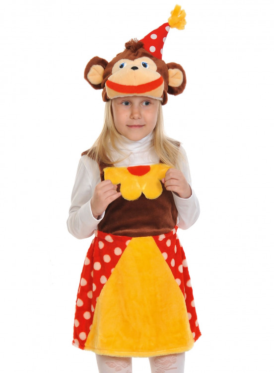 Карнавальный костюм "Мартышка из цирка" для девочки