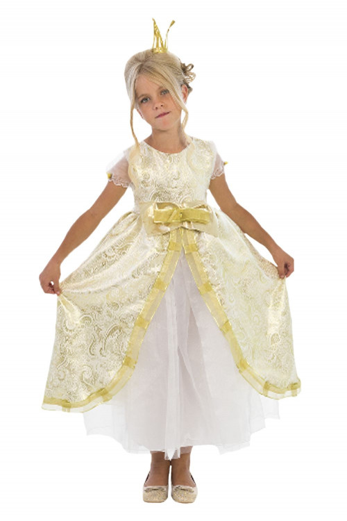 Карнавальный костюм Принцесса Золотая Люкс детский