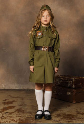 Военная форма, костюм Солдатка для девочки на 9 мая