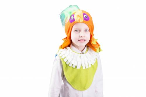 Карнавальный костюм Попугай зеленый, рост 122-134 см