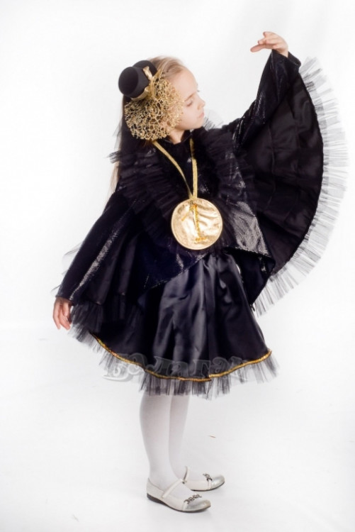 Карнавальный костюм "Ворона" детский, для девочки