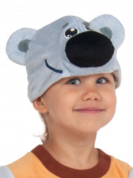 Шапочка к костюму "Полярный медведь" детская